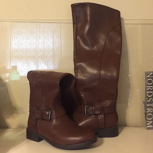 JustFab Brown Leather Boots