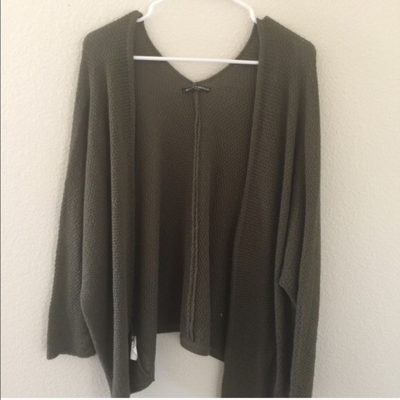 Brandy Melville olive green Caroline cardigan - Picture 2 of 2