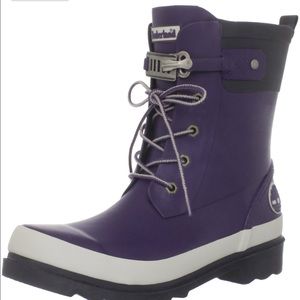 Purple timberland Rain boot size 7