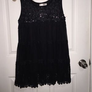Black Lace Tank Top