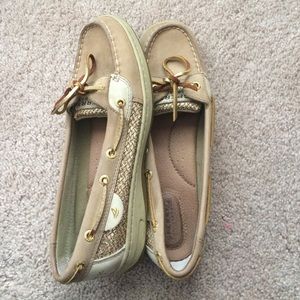 Sperry Topsider Angelfish gold sperrys for sale!