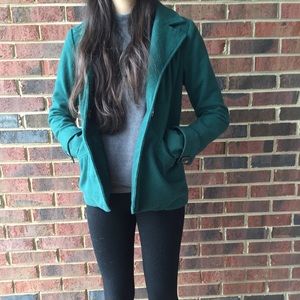 Green peacoat