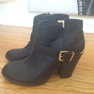 JustFab Black Booties