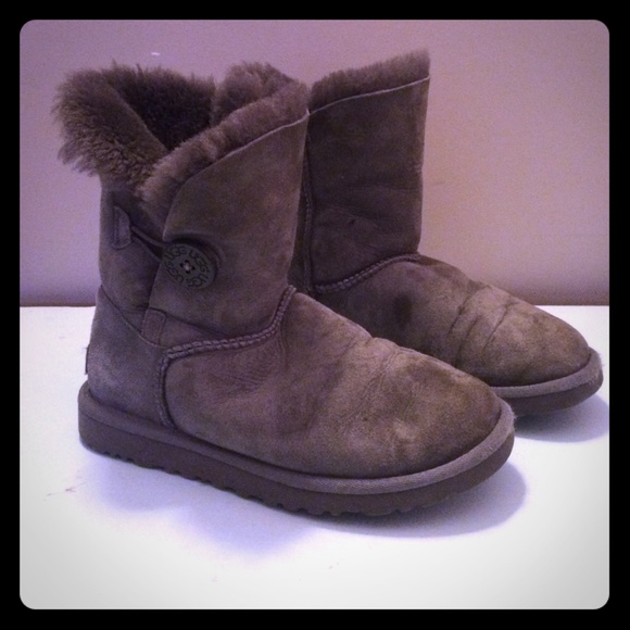 UGG Shoes - Gray Bailey Button Ugg Boots