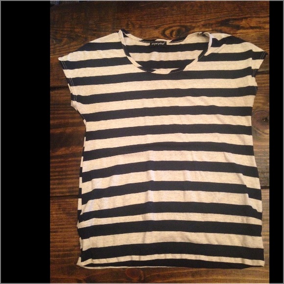 Project jeans striped short sleeve shirt navy S
