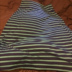 Striped maxi skirt