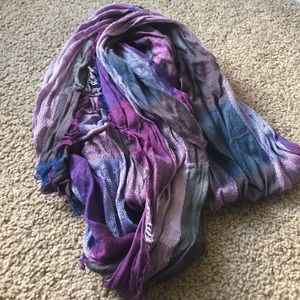 Purple flannel infinity scarf