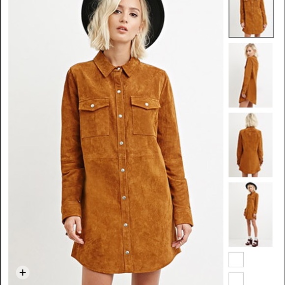 Forever 21 Dresses & Skirts - Genuine suede tshirt dress