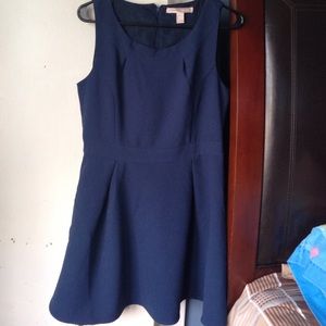 A navy blue dress
