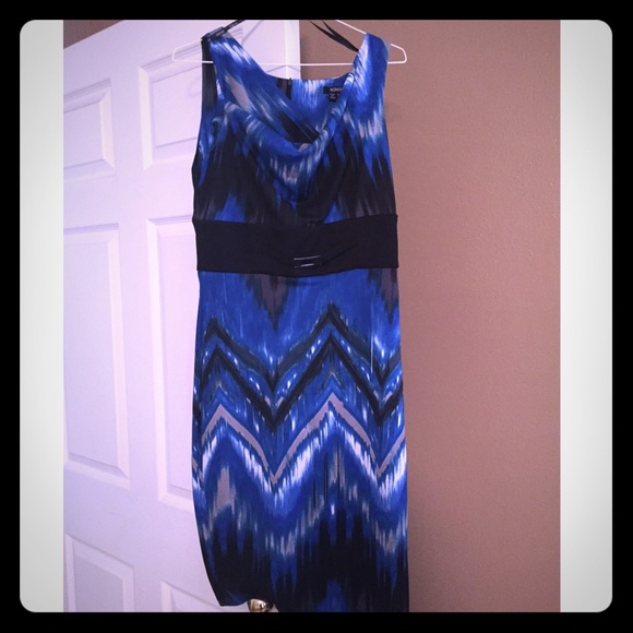 Blue And Black Dress.