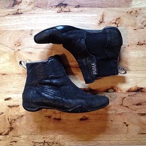 Black Puma Choke mid ankle boots