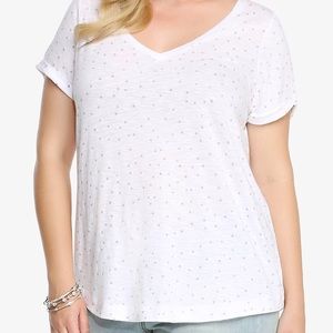 NWT Torrid Brand Star Print V-Neck Tee Size 1