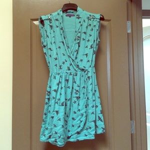 ModCloth sugarhill boutique green wrap Dress