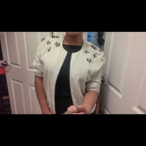 Bejeweled shoulder jacket #sassy