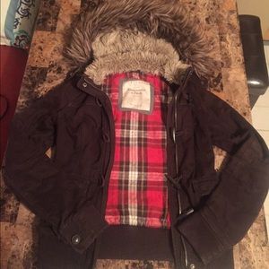 Brown Winter Coat A&F
