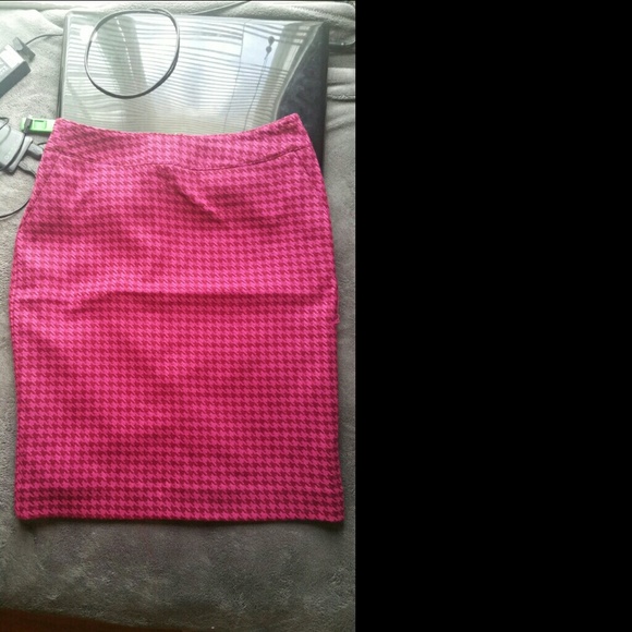 Pink, Argyle Pencil Skirt