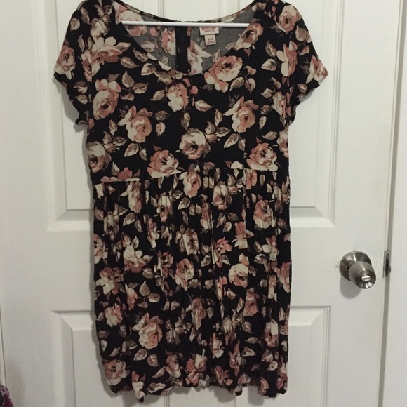 Black Floral Midi Dress