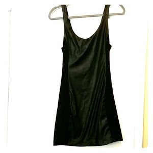 Free people faux leather/stretchable fabric dress.