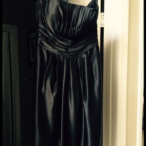 Bill levodopa black satin dress