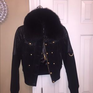 ❗️24HR SALE❗️MARCIANO SUEDE FUR BOMBER JACKET