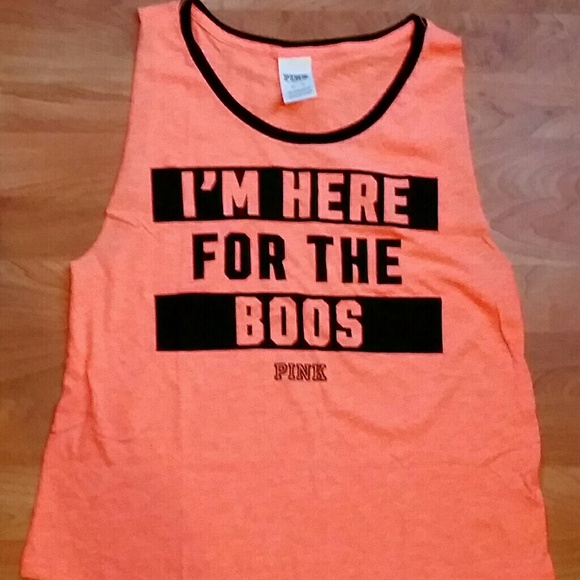 NWOT VS PINK Halloween "I'm Here for the Boos" Top