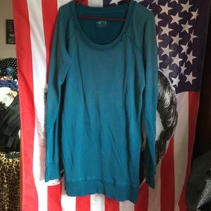 Blue over the shoulder