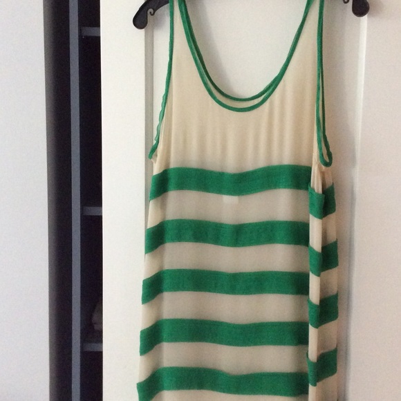 Chiffon stripe tank