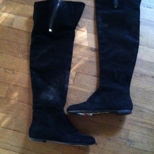 Sam Edelman Over the Knee Black Suede Boots