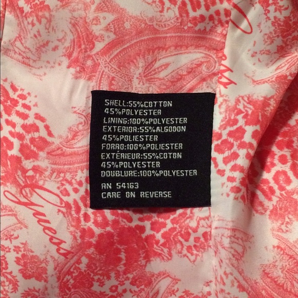 Guess long peacoat. Coral/pink color..lightweight - Picture 3 of 4