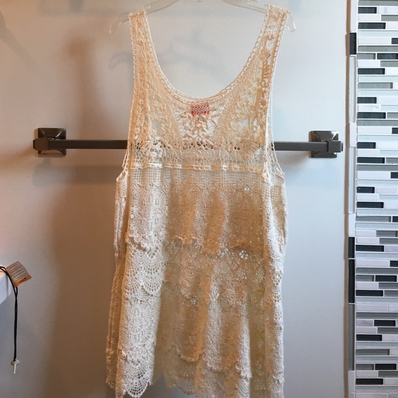 Crochet sheer tank