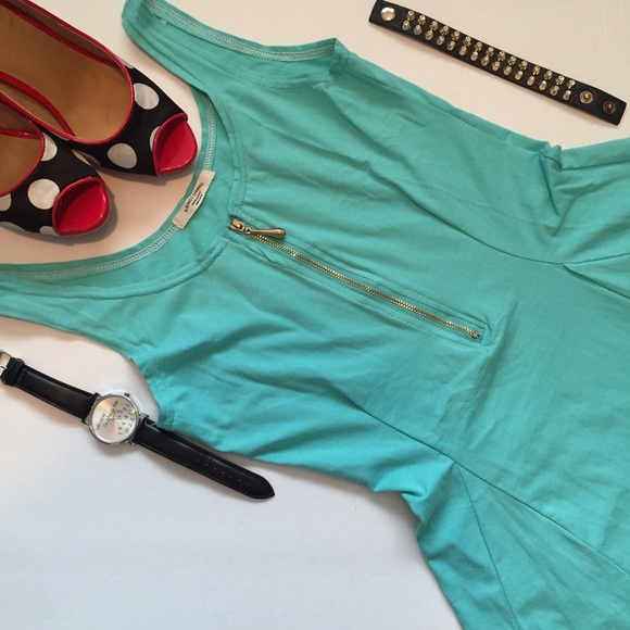 Teal Fit and Flare Skater Dress