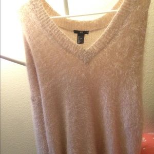 Fluffy pink sweater from H&M