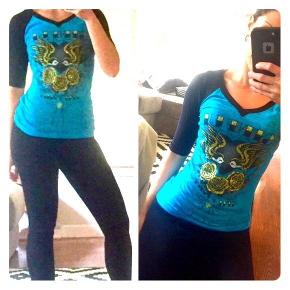 Sinful baseball top size small