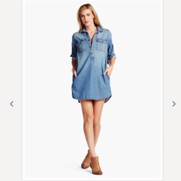 NWT Lucky Brand denim popover shirtdress