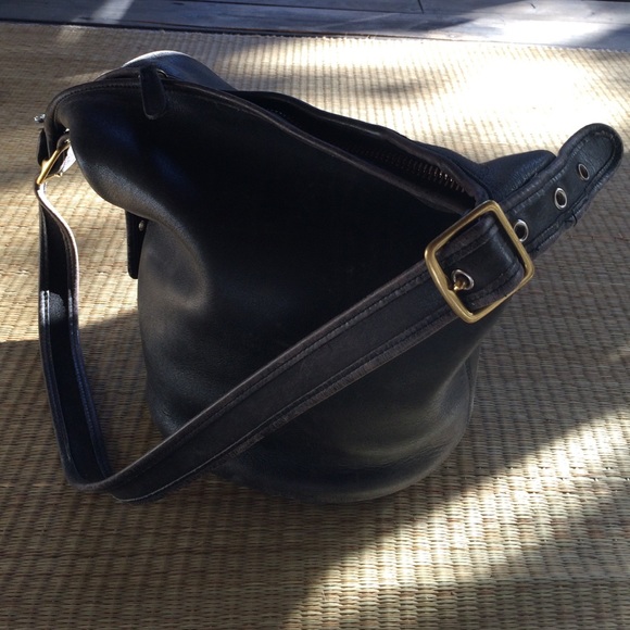 Black COACH Bucket Bag