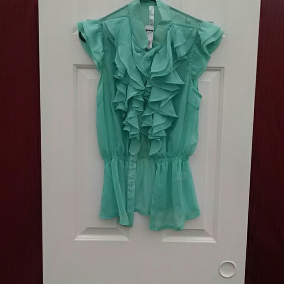 Transparent Green Blouse