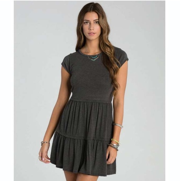 NWT Billabong Gray Macrame- Back Dress