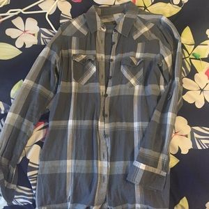 Gray plaid shirt