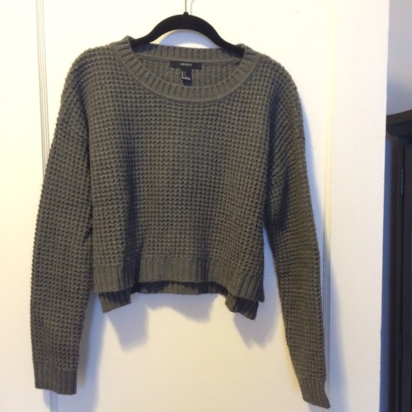 Gray cropped sweater