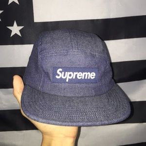 Supreme denim croc strap camp cap