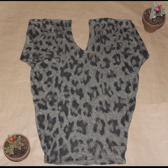 Dolman animal print top