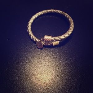 Alex & Ani Silver Leather Wrap Bracelet