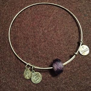Alex & Ani with purple bead
