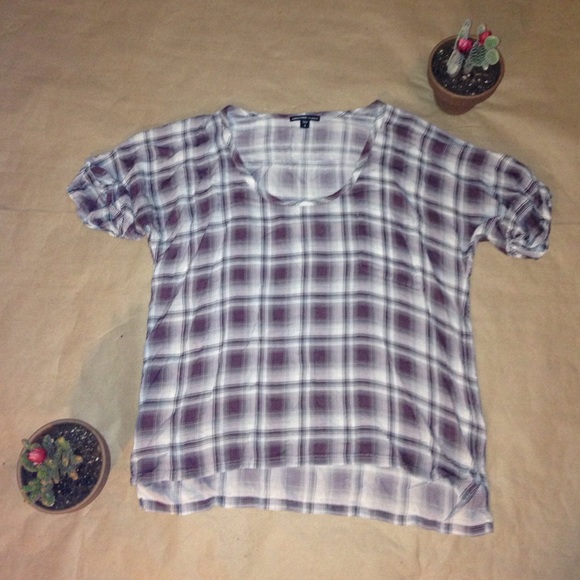 James Perse Soft Plaid Tee.