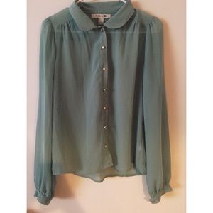 ☃Pastel blue blouse