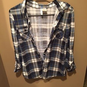 Blue and green soft flannel.