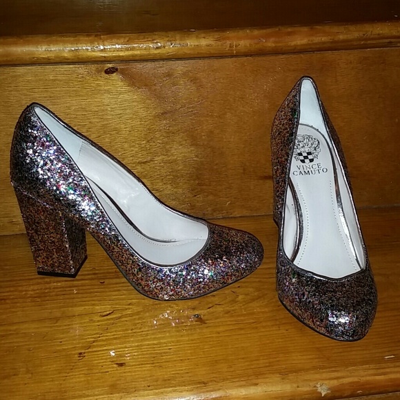 Vince Camuto glittered heel