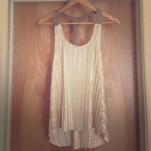 Gold accented T-strap