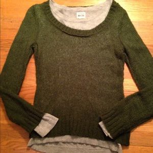 Converse Sweater Small Olive With Gray