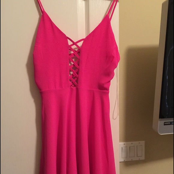 Hot Pink Swing Dress - Picture 1 of 2